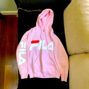 Fila Unisex Pink Small Hoodie